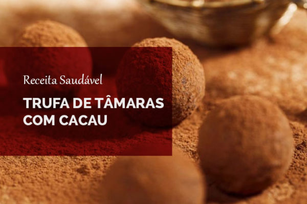 receita saudável trufa de tâmaras com cacau